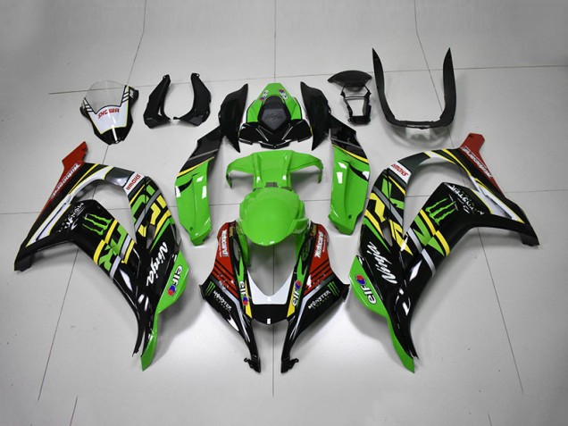 Kawasaki ZX10R 2016-2019 Verkleidungen - Grün Schwarz Rot Ninja Monster Verkauf Kawasaki ZX10R 2016-2019 Verkleidungen - Grün Schwarz Rot Ninja Monster Verkauf